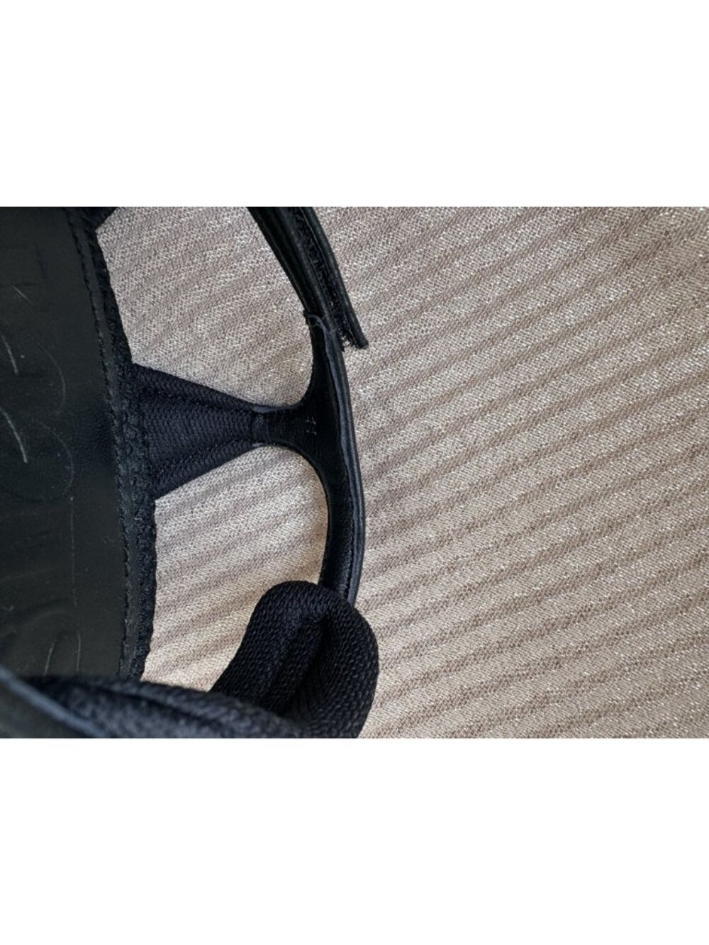Sneex Charlie Sandal Black Leather NEW Mesh Triple Strap Heels Womens 11 - Picture 11 of 11